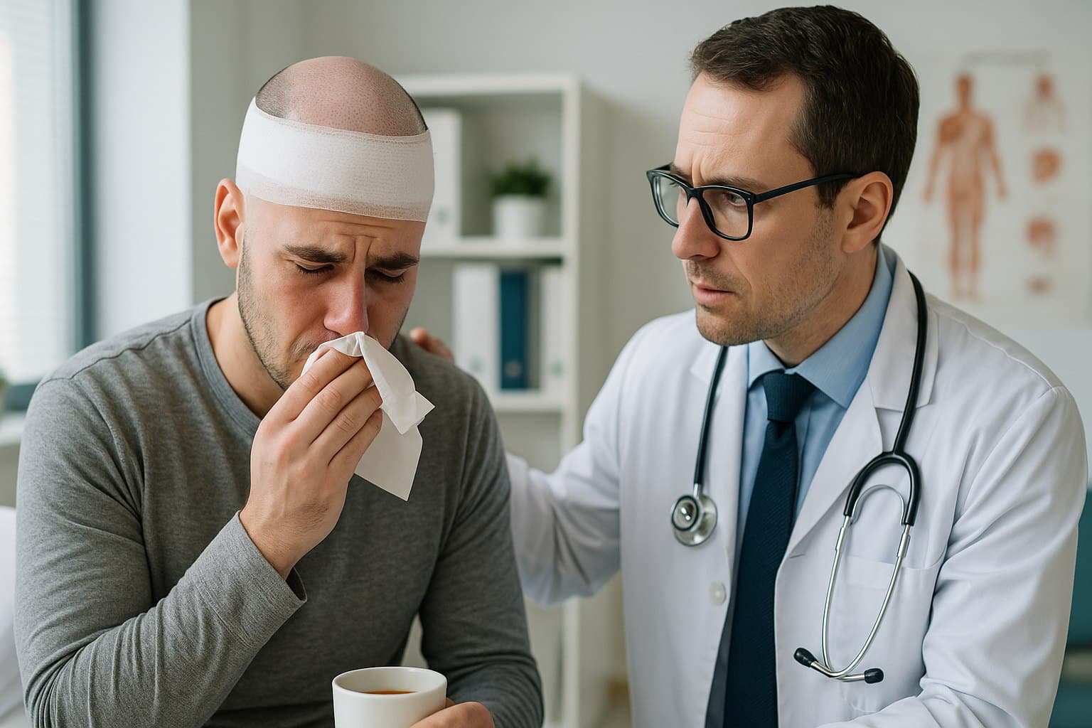 سرماخوردگی بعد از کاشت مو را جدی بگیرید