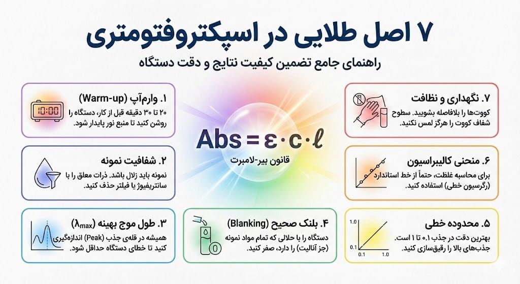7 اصل اساسی کار با اسپکتروفتومتر
